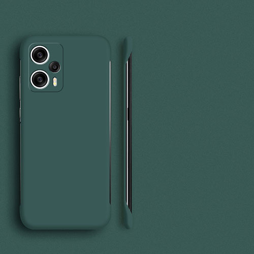 Hard Rigid Plastic Matte Finish Frameless Case Back Cover P01 for Xiaomi Poco F5 5G Midnight Green