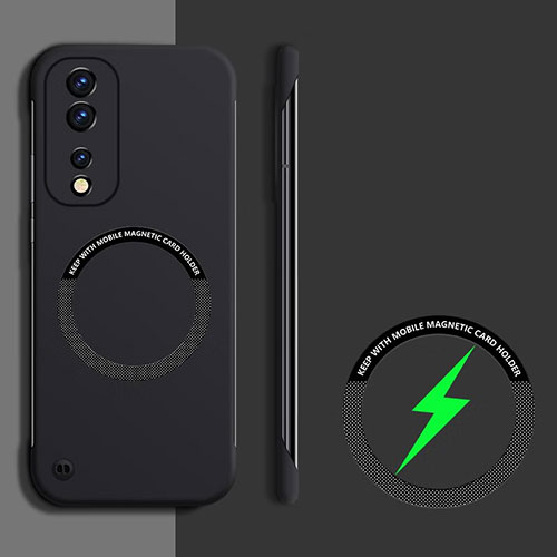 Hard Rigid Plastic Matte Finish Frameless Case Back Cover with Mag-Safe Magnetic for Huawei Honor 80 GT 5G Black