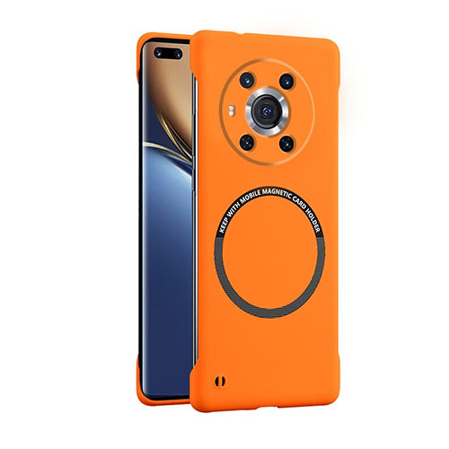 Hard Rigid Plastic Matte Finish Frameless Case Back Cover with Mag-Safe Magnetic for Huawei Honor Magic3 5G Orange