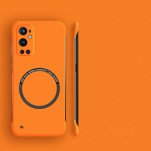 Hard Rigid Plastic Matte Finish Frameless Case Back Cover with Mag-Safe Magnetic for OnePlus 9 Pro 5G Orange