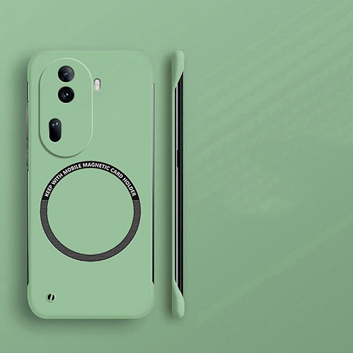 Hard Rigid Plastic Matte Finish Frameless Case Back Cover with Mag-Safe Magnetic for Oppo Reno11 Pro 5G Matcha Green