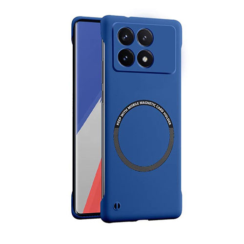 Hard Rigid Plastic Matte Finish Frameless Case Back Cover with Mag-Safe Magnetic for Xiaomi Redmi K70 5G Blue