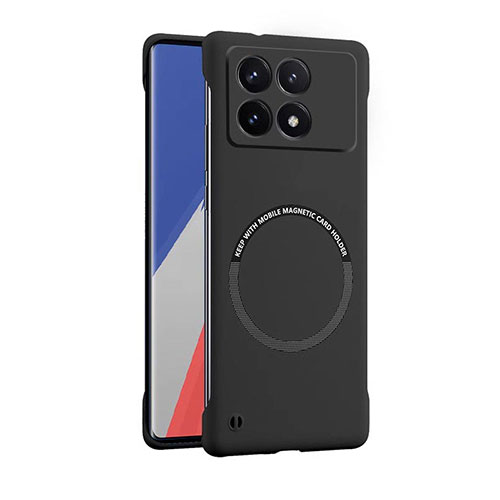 Hard Rigid Plastic Matte Finish Frameless Case Back Cover with Mag-Safe Magnetic for Xiaomi Redmi K70 Pro 5G Black