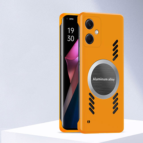 Hard Rigid Plastic Matte Finish Frameless Case Back Cover with Mag-Safe Magnetic for Xiaomi Redmi Note 12R Pro 5G Yellow