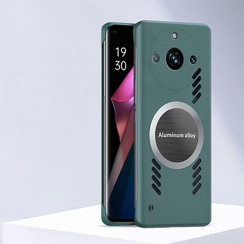 Hard Rigid Plastic Matte Finish Frameless Case Back Cover with Mag-Safe Magnetic S01 for Realme Narzo 60 Pro 5G Green