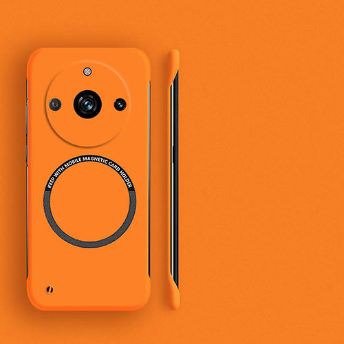 Hard Rigid Plastic Matte Finish Frameless Case Back Cover with Mag-Safe Magnetic S02 for Realme 11 Pro 5G Orange