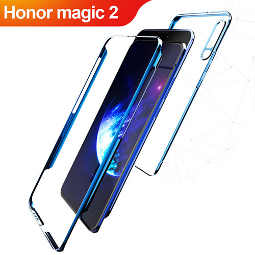 Hard Rigid Plastic Matte Finish Front and Back Case 360 Degrees Q01 for Huawei Honor Magic 2 Blue