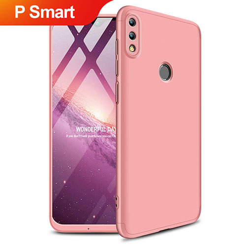 Hard Rigid Plastic Matte Finish Front and Back Case 360 Degrees Q01 for Huawei P Smart (2019) Rose Gold