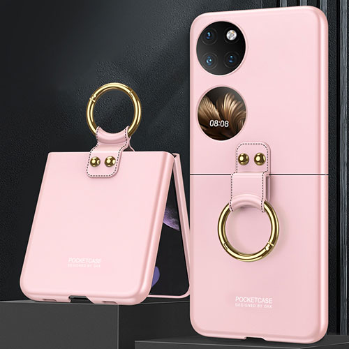 Hard Rigid Plastic Matte Finish Front and Back Cover Case 360 Degrees AC2 for Huawei Pocket S Rose Gold