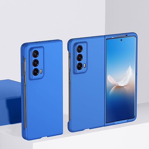 Hard Rigid Plastic Matte Finish Front and Back Cover Case 360 Degrees BH1 for Huawei Honor Magic Vs2 5G Blue