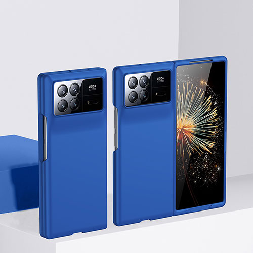 Hard Rigid Plastic Matte Finish Front and Back Cover Case 360 Degrees BH1 for Xiaomi Mix Fold 3 5G Blue