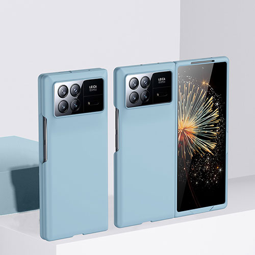 Hard Rigid Plastic Matte Finish Front and Back Cover Case 360 Degrees BH1 for Xiaomi Mix Fold 3 5G Mint Blue