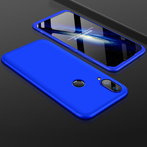 Hard Rigid Plastic Matte Finish Front and Back Cover Case 360 Degrees for Huawei Enjoy 9 Plus Blue