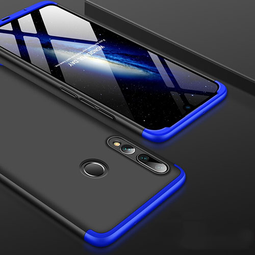 Hard Rigid Plastic Matte Finish Front and Back Cover Case 360 Degrees for Huawei Enjoy 9s Blue and Black