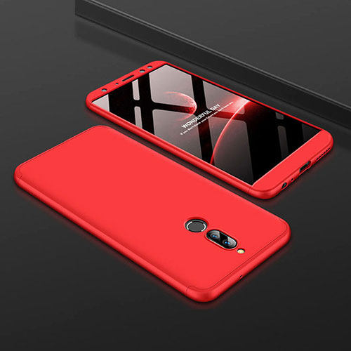 Hard Rigid Plastic Matte Finish Front and Back Cover Case 360 Degrees for Huawei G10 Red