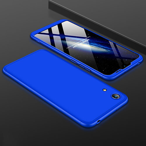 Hard Rigid Plastic Matte Finish Front and Back Cover Case 360 Degrees for Huawei Honor Play 8A Blue