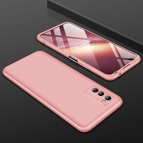 Hard Rigid Plastic Matte Finish Front and Back Cover Case 360 Degrees for Huawei Honor V30 Pro 5G Rose Gold