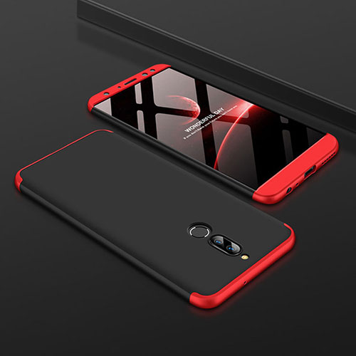 Hard Rigid Plastic Matte Finish Front and Back Cover Case 360 Degrees for Huawei Nova 2i Red and Black