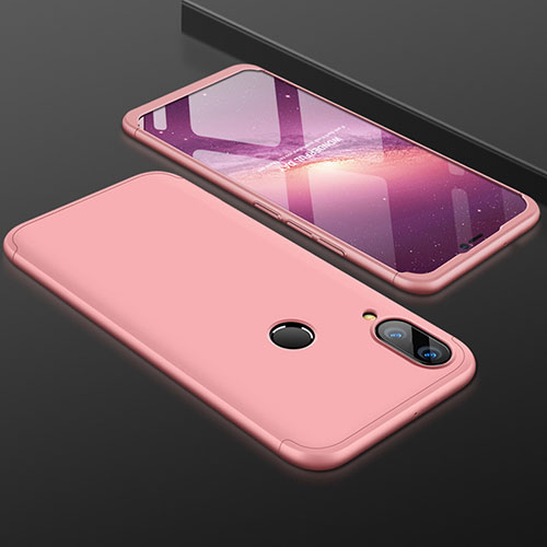 Hard Rigid Plastic Matte Finish Front and Back Cover Case 360 Degrees for Huawei Nova 3i Rose Gold