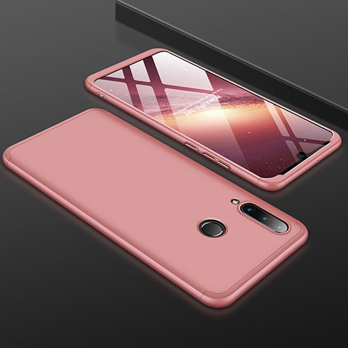 Hard Rigid Plastic Matte Finish Front and Back Cover Case 360 Degrees for Huawei Nova 4e Rose Gold