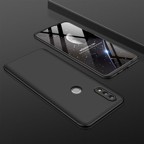 Hard Rigid Plastic Matte Finish Front and Back Cover Case 360 Degrees for Huawei P Smart (2019) Black