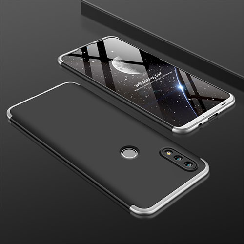 Hard Rigid Plastic Matte Finish Front and Back Cover Case 360 Degrees for Huawei P Smart (2019) Silver