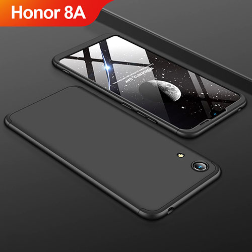 Hard Rigid Plastic Matte Finish Front and Back Cover Case 360 Degrees for Huawei Y6 Pro (2019) Black