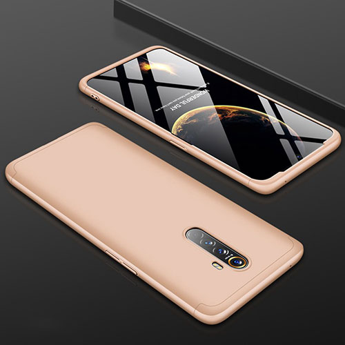 Hard Rigid Plastic Matte Finish Front and Back Cover Case 360 Degrees for Realme X2 Pro Gold