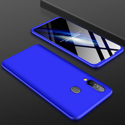 Hard Rigid Plastic Matte Finish Front and Back Cover Case 360 Degrees for Samsung Galaxy A60 Blue