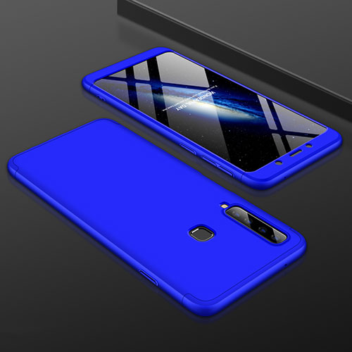 Hard Rigid Plastic Matte Finish Front and Back Cover Case 360 Degrees for Samsung Galaxy A9s Blue