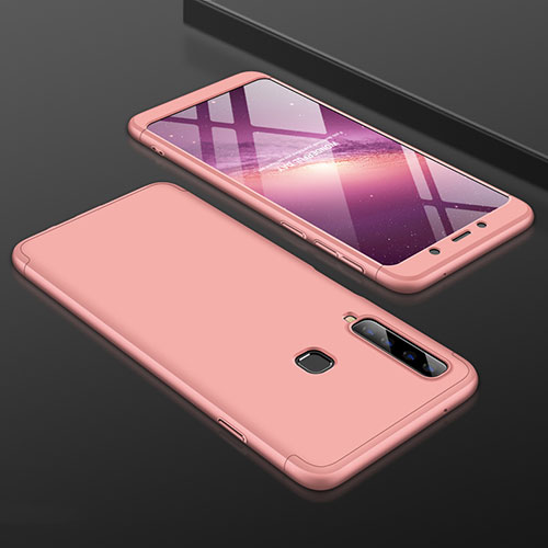 Hard Rigid Plastic Matte Finish Front and Back Cover Case 360 Degrees for Samsung Galaxy A9s Rose Gold