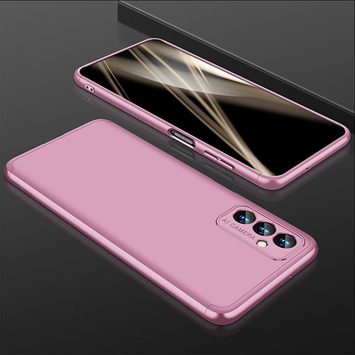 Hard Rigid Plastic Matte Finish Front and Back Cover Case 360 Degrees for Samsung Galaxy M54 5G Rose Gold