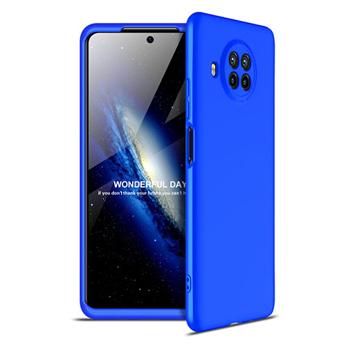 Hard Rigid Plastic Matte Finish Front and Back Cover Case 360 Degrees for Xiaomi Mi 10i 5G Blue