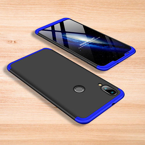 Hard Rigid Plastic Matte Finish Front and Back Cover Case 360 Degrees for Xiaomi Mi Play 4G Blue and Black