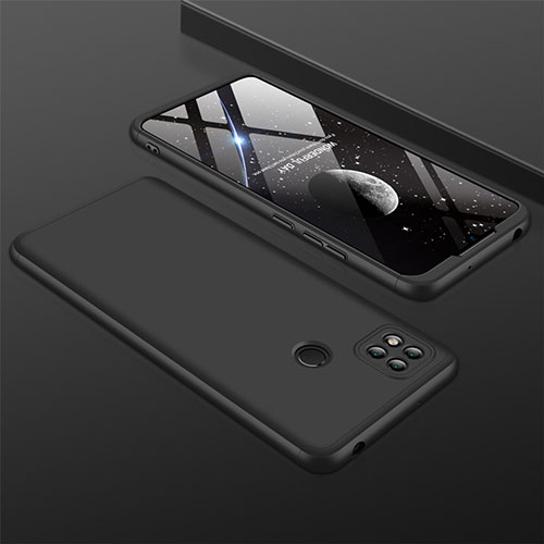 Hard Rigid Plastic Matte Finish Front and Back Cover Case 360 Degrees for Xiaomi Redmi 9 India Black