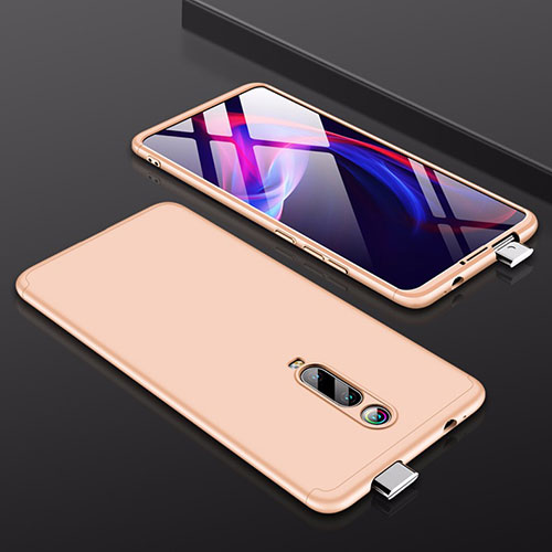 Hard Rigid Plastic Matte Finish Front and Back Cover Case 360 Degrees for Xiaomi Redmi K20 Gold