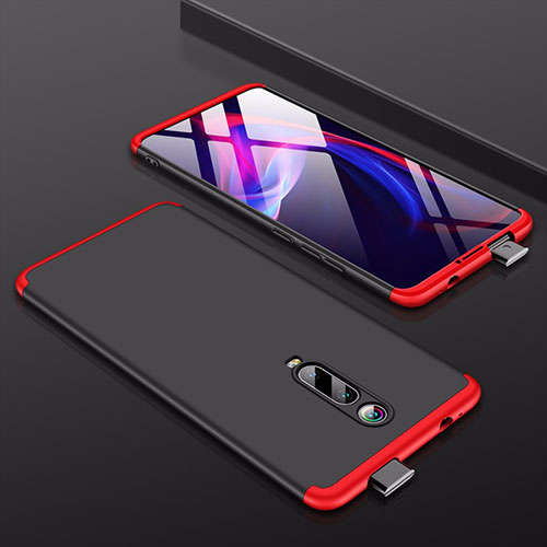 Hard Rigid Plastic Matte Finish Front and Back Cover Case 360 Degrees for Xiaomi Redmi K20 Pro Red and Black