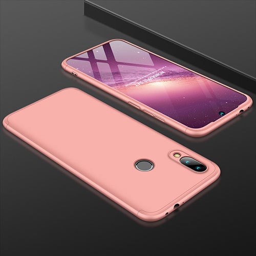 Hard Rigid Plastic Matte Finish Front and Back Cover Case 360 Degrees for Xiaomi Redmi Note 7 Rose Gold