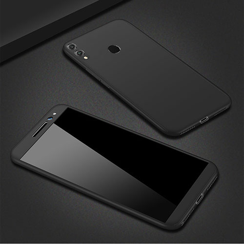 Hard Rigid Plastic Matte Finish Front and Back Cover Case 360 Degrees M01 for Huawei P Smart (2019) Black