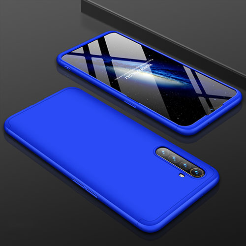 Hard Rigid Plastic Matte Finish Front and Back Cover Case 360 Degrees M01 for Oppo K5 Blue