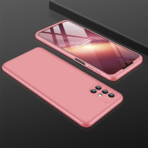 Hard Rigid Plastic Matte Finish Front and Back Cover Case 360 Degrees M01 for Samsung Galaxy M31s Rose Gold