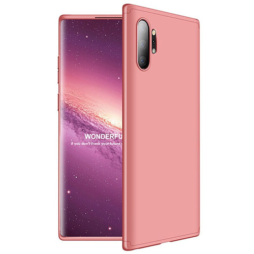 Hard Rigid Plastic Matte Finish Front and Back Cover Case 360 Degrees M01 for Samsung Galaxy Note 10 Plus 5G Rose Gold