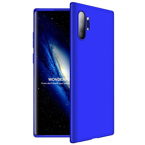 Hard Rigid Plastic Matte Finish Front and Back Cover Case 360 Degrees M01 for Samsung Galaxy Note 10 Plus Blue