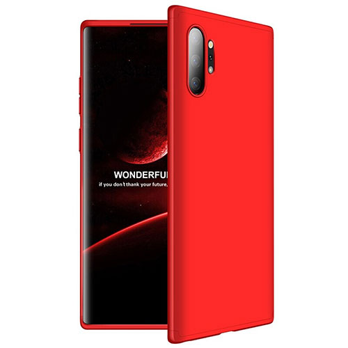 Hard Rigid Plastic Matte Finish Front and Back Cover Case 360 Degrees M01 for Samsung Galaxy Note 10 Plus Red