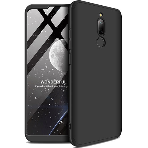 Hard Rigid Plastic Matte Finish Front and Back Cover Case 360 Degrees M01 for Xiaomi Redmi 8 Black