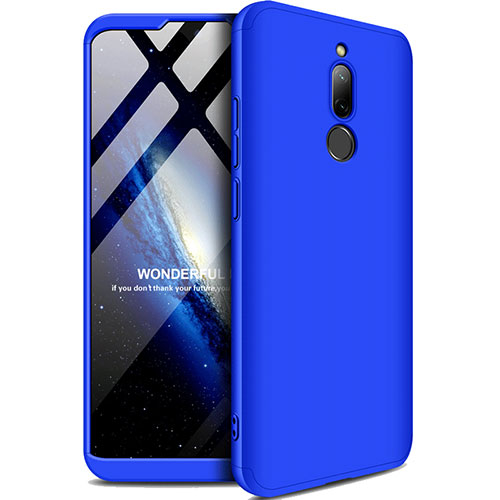 Hard Rigid Plastic Matte Finish Front and Back Cover Case 360 Degrees M01 for Xiaomi Redmi 8 Blue