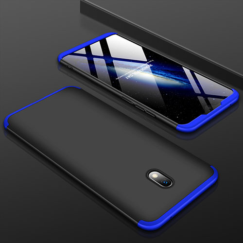 Hard Rigid Plastic Matte Finish Front and Back Cover Case 360 Degrees M01 for Xiaomi Redmi 8A Blue and Black