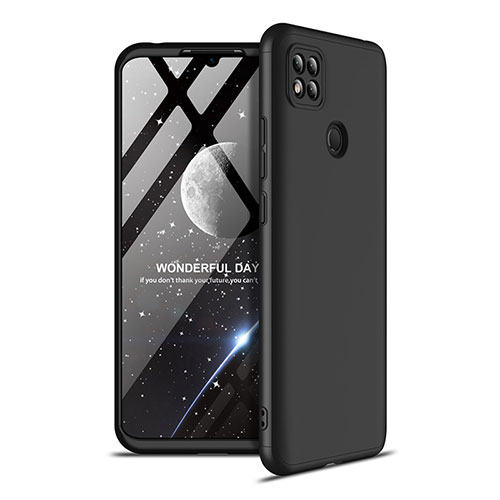 Hard Rigid Plastic Matte Finish Front and Back Cover Case 360 Degrees M01 for Xiaomi Redmi 9 India Black