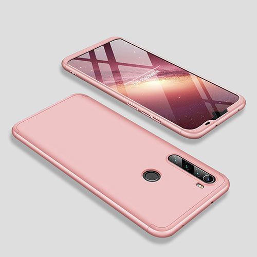 Hard Rigid Plastic Matte Finish Front and Back Cover Case 360 Degrees M01 for Xiaomi Redmi Note 8T Rose Gold