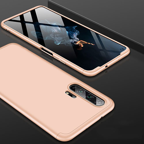 Hard Rigid Plastic Matte Finish Front and Back Cover Case 360 Degrees P01 for Huawei Honor 20 Pro Gold